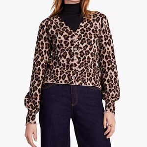 EUC kate spade leopard cardigan